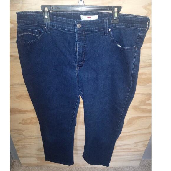 Women's Levis Plus Jeans 24 512 Bootcut Dark Wash - Picture 1 of 2